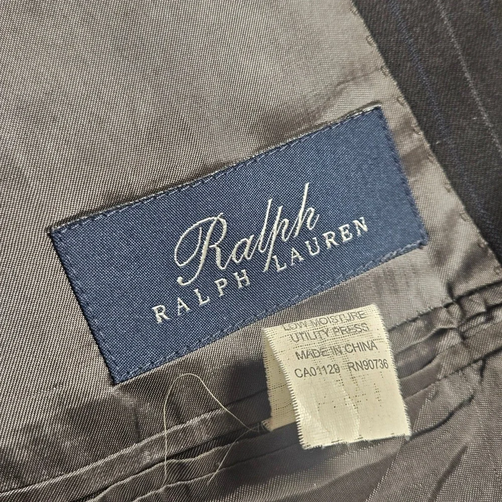 Ralph Lauren Wool Pinstripe Blazer Sport Coat 42R Classic Quiet Luxury Old Money